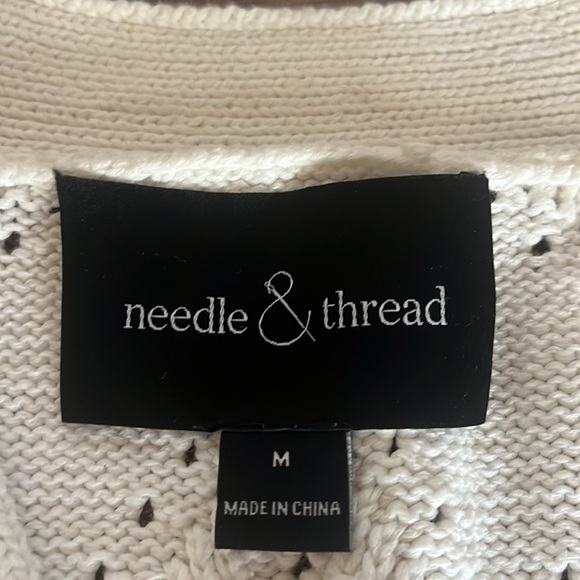 Needle & thread Knitted White Cardigan Oversized Size M - Picture 8 of 11